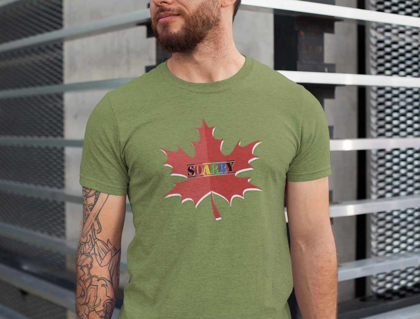 SOARRY Tee: Unisex Jersey Shirt, Maple Leaf Design, Gift for All