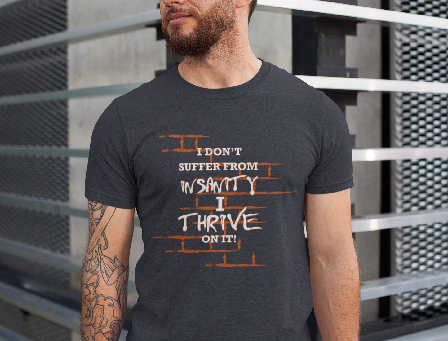 I Don't Suffer From Insanity, I Thrive On It Tee, Unisex Jersey Shirt, Fun Casual Top, Gift for Friends, Humor Apparel, Everyday Wear, Funny Quote T-Shirt