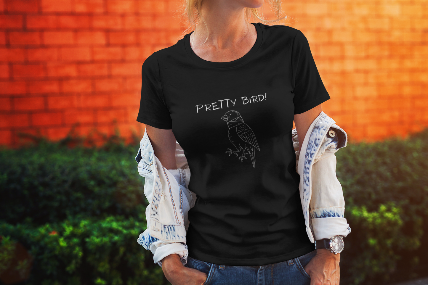 Pretty Bird! - Funny Movie Quote Tee, Film Lover Gift, Pop Culture Shirt, Classic Cinema Quote, Movie Buff Apparel