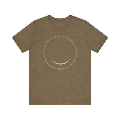 Smile Moon Unisex Jersey Tee | Comfortable Casual Wear, Everyday T-Shirt, Gift for Friends, Fun Summer Top, Cheerful Mood Shirt