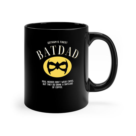 Batdad Coffee Mug, Funny Dad Gift, Black Coffee Cup, Hero Theme, Great for Father's Day, Coffee Lovers Gift