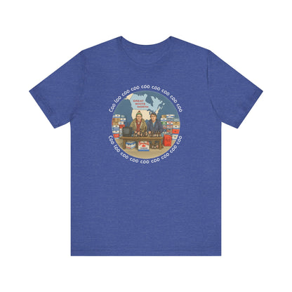 Coo Loo Coo Coo Coo Coo Coo - Cozy Retro Graphic Tee, Casual Unisex Shirt for Outdoors, Perfect Gift for Friends, Travel, Everyday Wear, Summer Fun