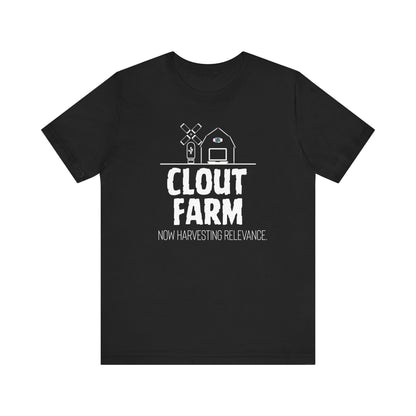 Clout Farm Tee, Funny T-Shirt for Meme Lovers, Gift for Cynics, Trendy Casual Shirt, Harvest Relevance Apparel