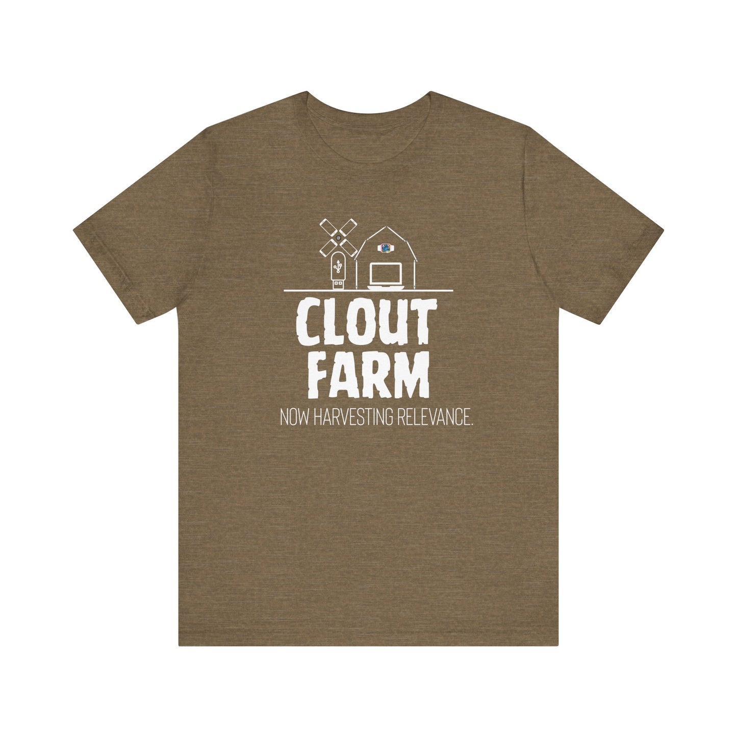 Clout Farm Tee, Funny T-Shirt for Meme Lovers, Gift for Cynics, Trendy Casual Shirt, Harvest Relevance Apparel