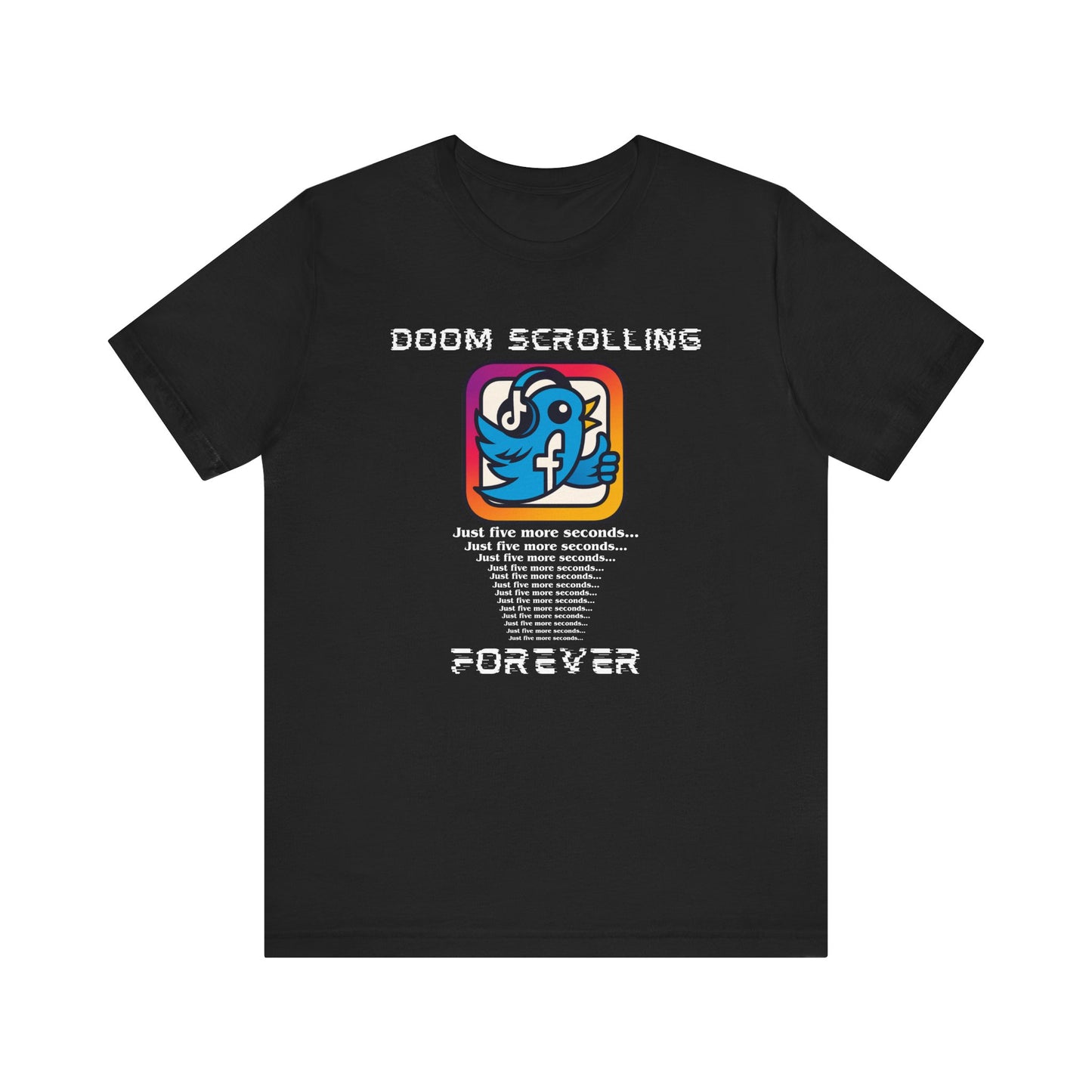 Doom Scrolling Tee, Funny T-Shirt for Social Media Lovers, Trendy Casual Wear, Perfect Gift for Internet Addicts, Great for Everyday Use