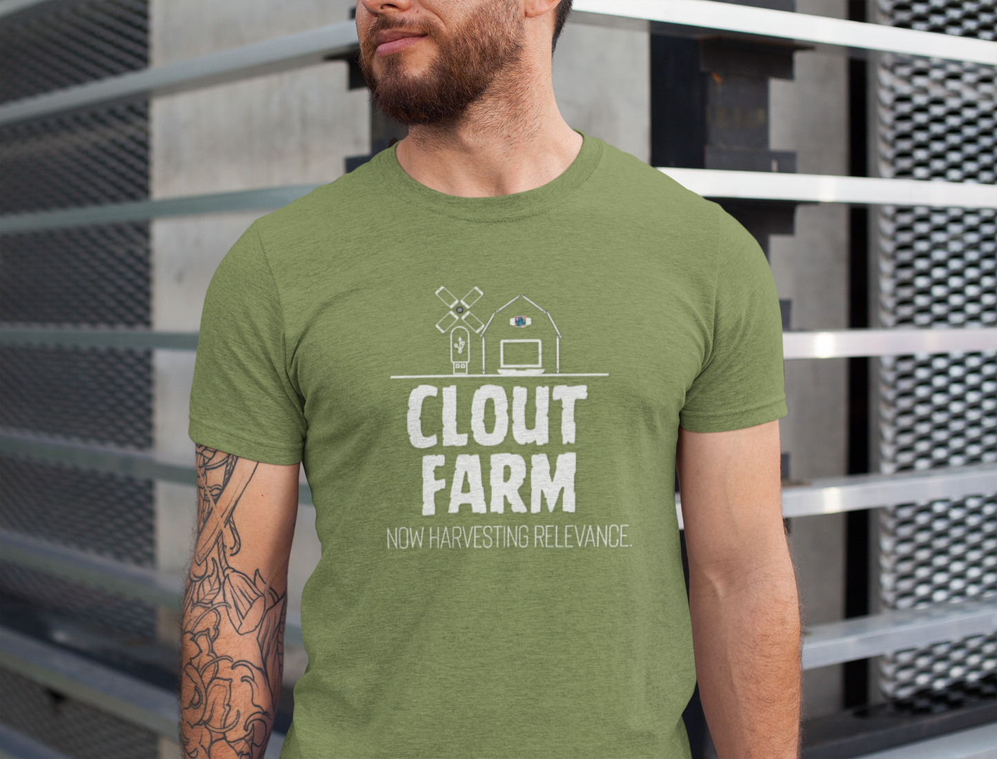 Clout Farm Tee, Funny T-Shirt for Meme Lovers, Gift for Cynics, Trendy Casual Shirt, Harvest Relevance Apparel