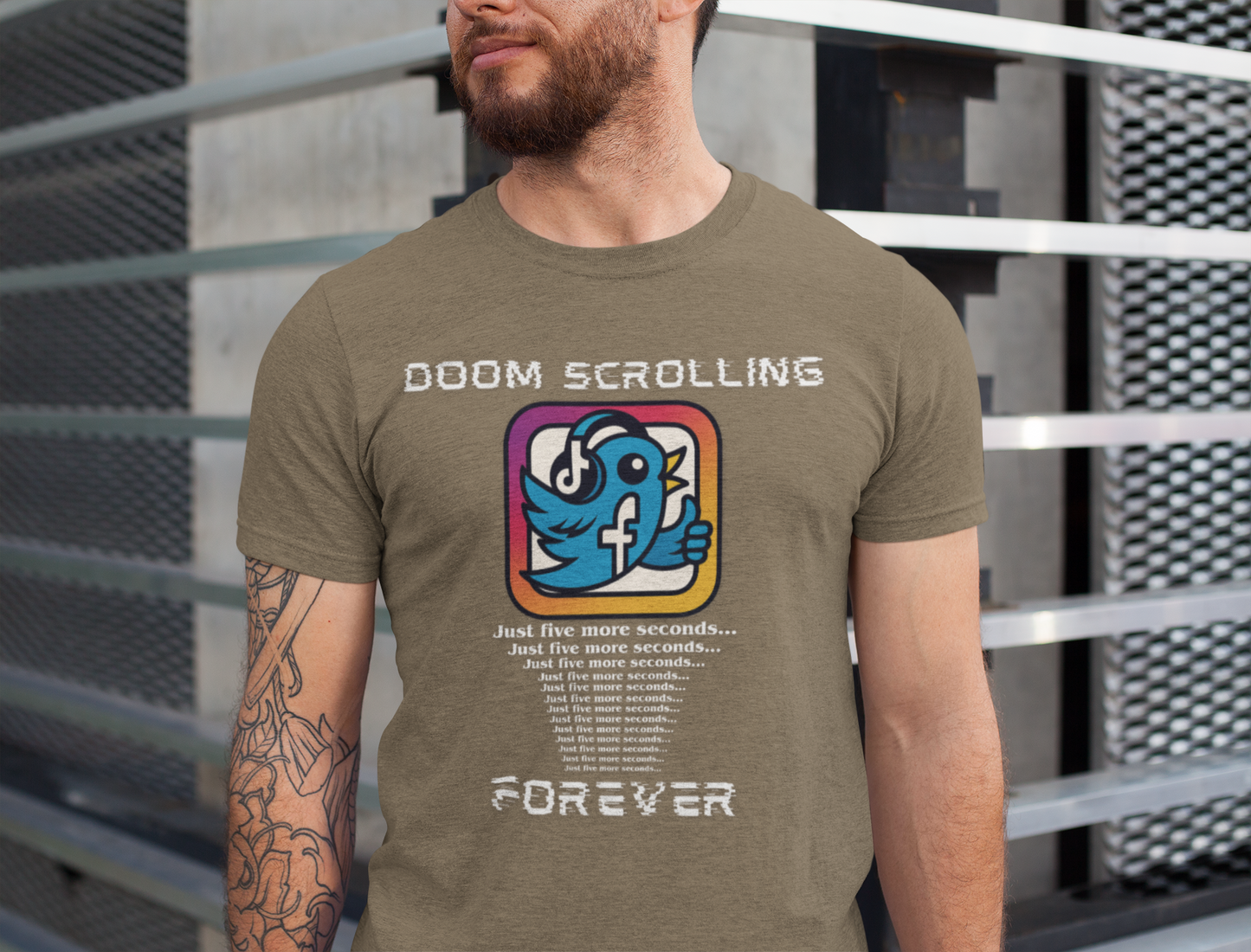 Doom Scrolling Tee, Funny T-Shirt for Social Media Lovers, Trendy Casual Wear, Perfect Gift for Internet Addicts, Great for Everyday Use