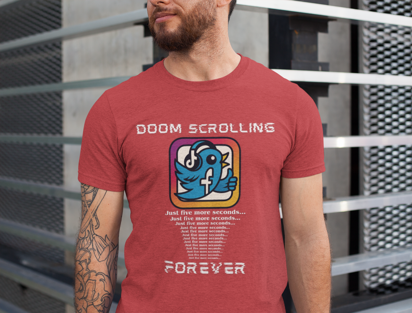 Doom Scrolling Tee, Funny T-Shirt for Social Media Lovers, Trendy Casual Wear, Perfect Gift for Internet Addicts, Great for Everyday Use