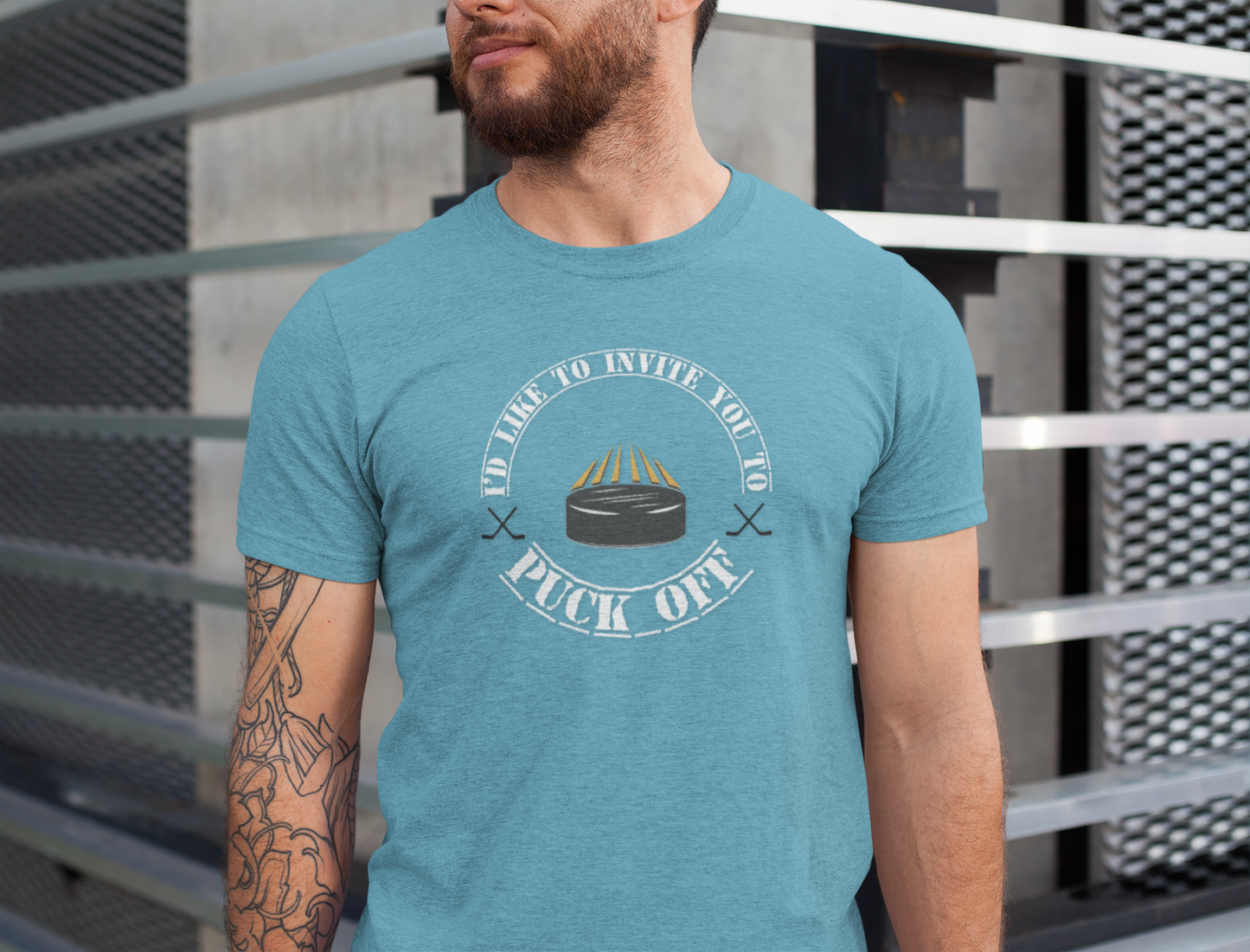 Puck Off Quote Tee, Unisex Jersey Short Sleeve Shirt, Gift for Hockey Lovers, Sports Birthday Gift, Casual Wear