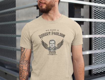 'His Name is Robert Paulson' Graphic Tee, Vintage-Inspired, Movie Buff Gift, Casual Wear, Gift for Him, Unique Birthday Gift, Crowd Favorite