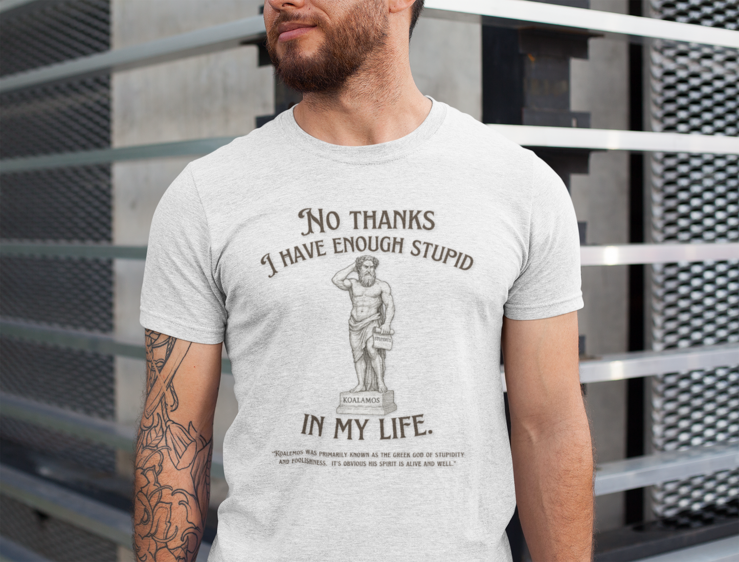 "No Thanks I Have Enough Stupid in My Life" - Humorous Statement Tee, Perfect for Gifts, Casual Wear, Birthdays, Parties, Sarcastic Style