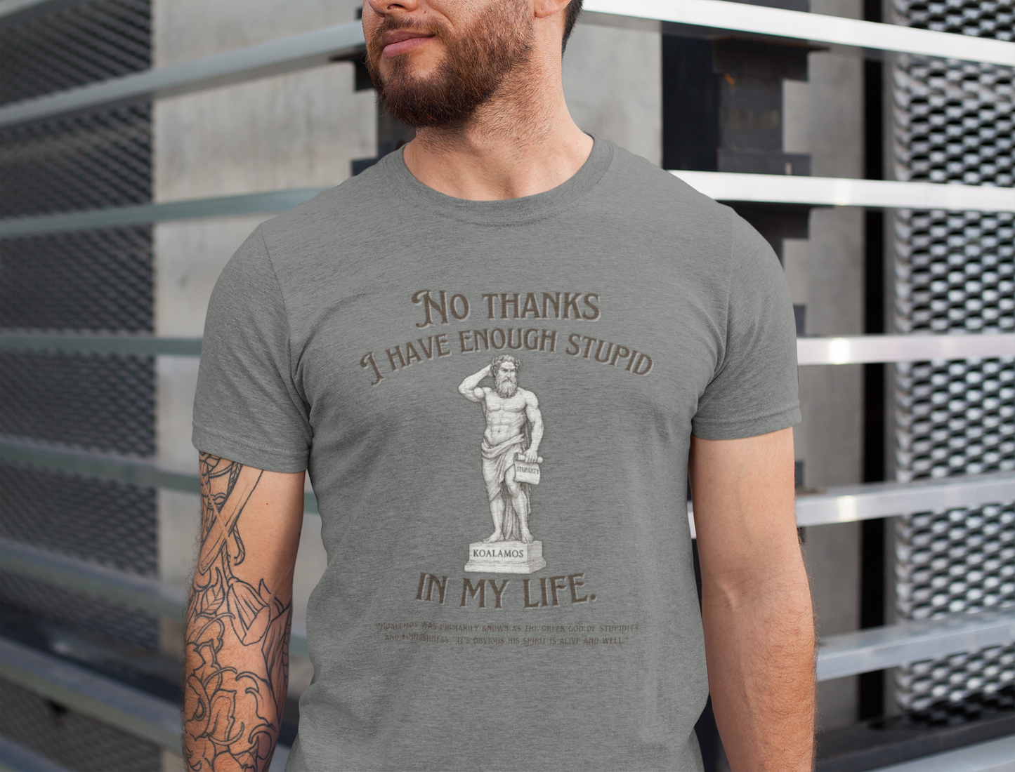 "No Thanks I Have Enough Stupid in My Life" - Humorous Statement Tee, Perfect for Gifts, Casual Wear, Birthdays, Parties, Sarcastic Style