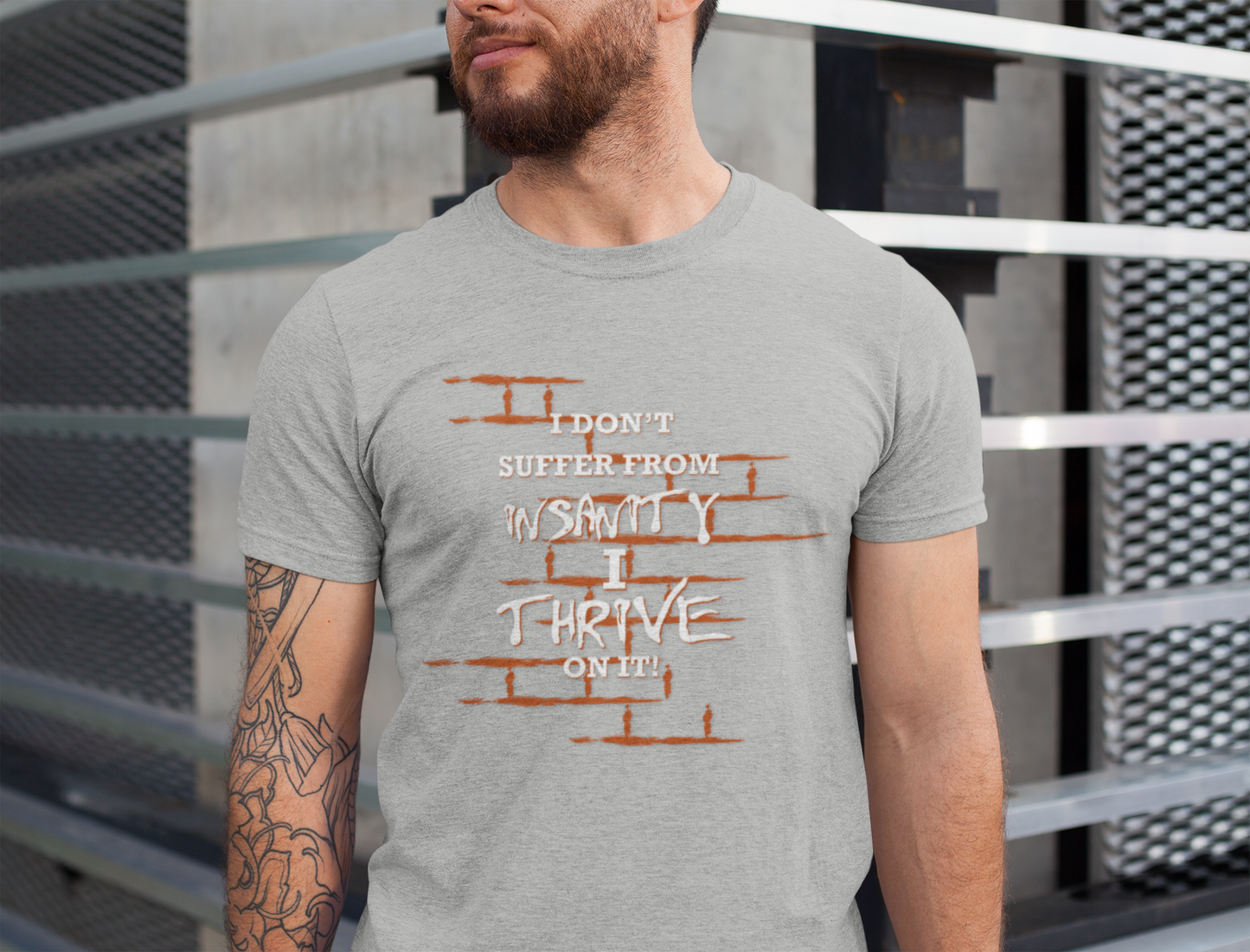 I Don't Suffer From Insanity, I Thrive On It Tee, Unisex Jersey Shirt, Fun Casual Top, Gift for Friends, Humor Apparel, Everyday Wear, Funny Quote T-Shirt