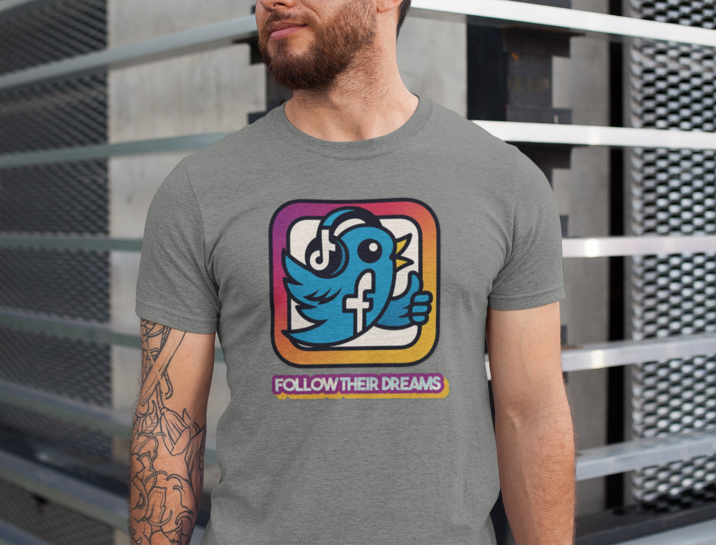 Follow Their Dreams Shirt, Social Media Sarcasm, Inspirational Gift, Casual Wear, Trendy Top, Unique Graphic T-Shirt