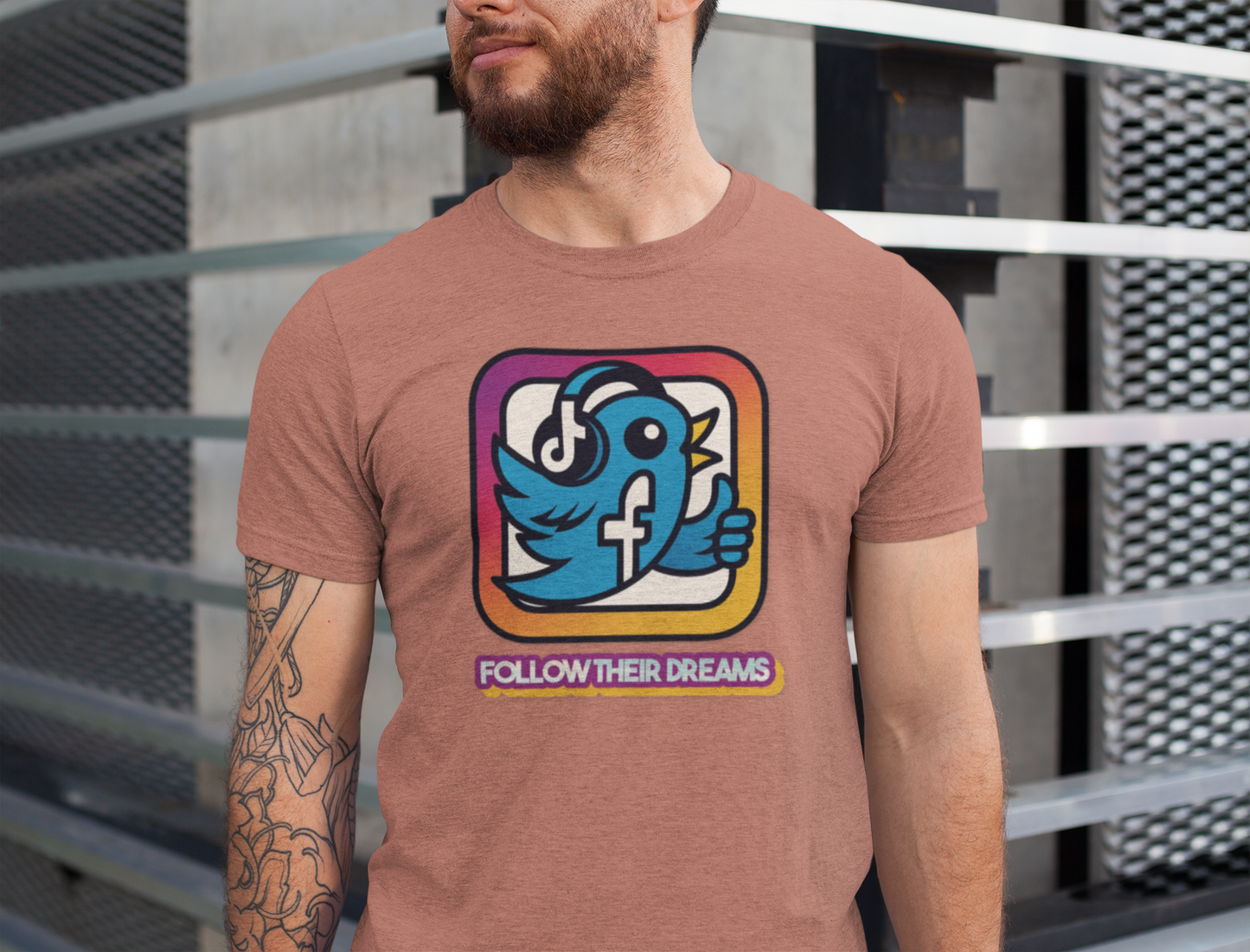 Follow Their Dreams Shirt, Social Media Sarcasm, Inspirational Gift, Casual Wear, Trendy Top, Unique Graphic T-Shirt