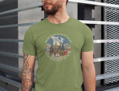 Coo Loo Coo Coo Coo Coo Coo - Cozy Retro Graphic Tee, Casual Unisex Shirt for Outdoors, Perfect Gift for Friends, Travel, Everyday Wear, Summer Fun