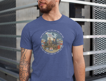 Coo Loo Coo Coo Coo Coo Coo - Cozy Retro Graphic Tee, Casual Unisex Shirt for Outdoors, Perfect Gift for Friends, Travel, Everyday Wear, Summer Fun