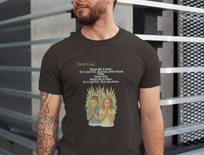 Dear God Unisex Tee | Inspirational Graphic Shirt | Faith-based Apparel | Movie Nerd Gift , Spiritual Journeys, Movie Quote Lover Gift