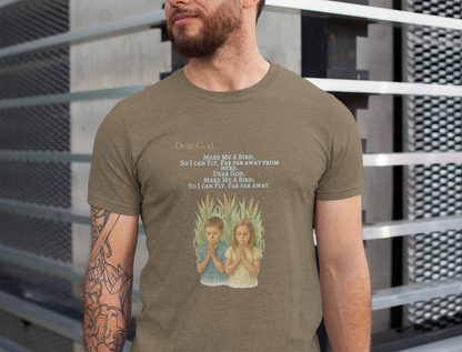 Dear God Unisex Tee | Inspirational Graphic Shirt | Faith-based Apparel | Movie Nerd Gift , Spiritual Journeys, Movie Quote Lover Gift