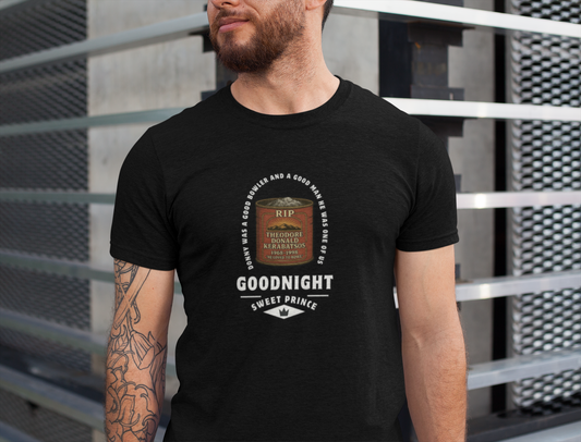 RIP Theodore Donald Kerabatsos T-Shirt, Unisex Jersey Tee, Vintage Style Graphic Tee, Memorial Shirt, Casual Wear, Gift for Him