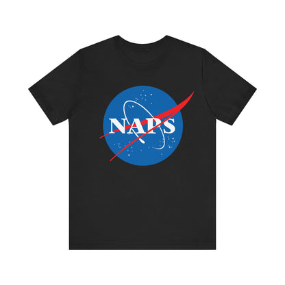NASA Naps Unisex Tee, Funny Space Shirt, Gift for Astronomers, Space Lovers T-Shirt, Gift for Nap Lovers, Science Humor Apparel