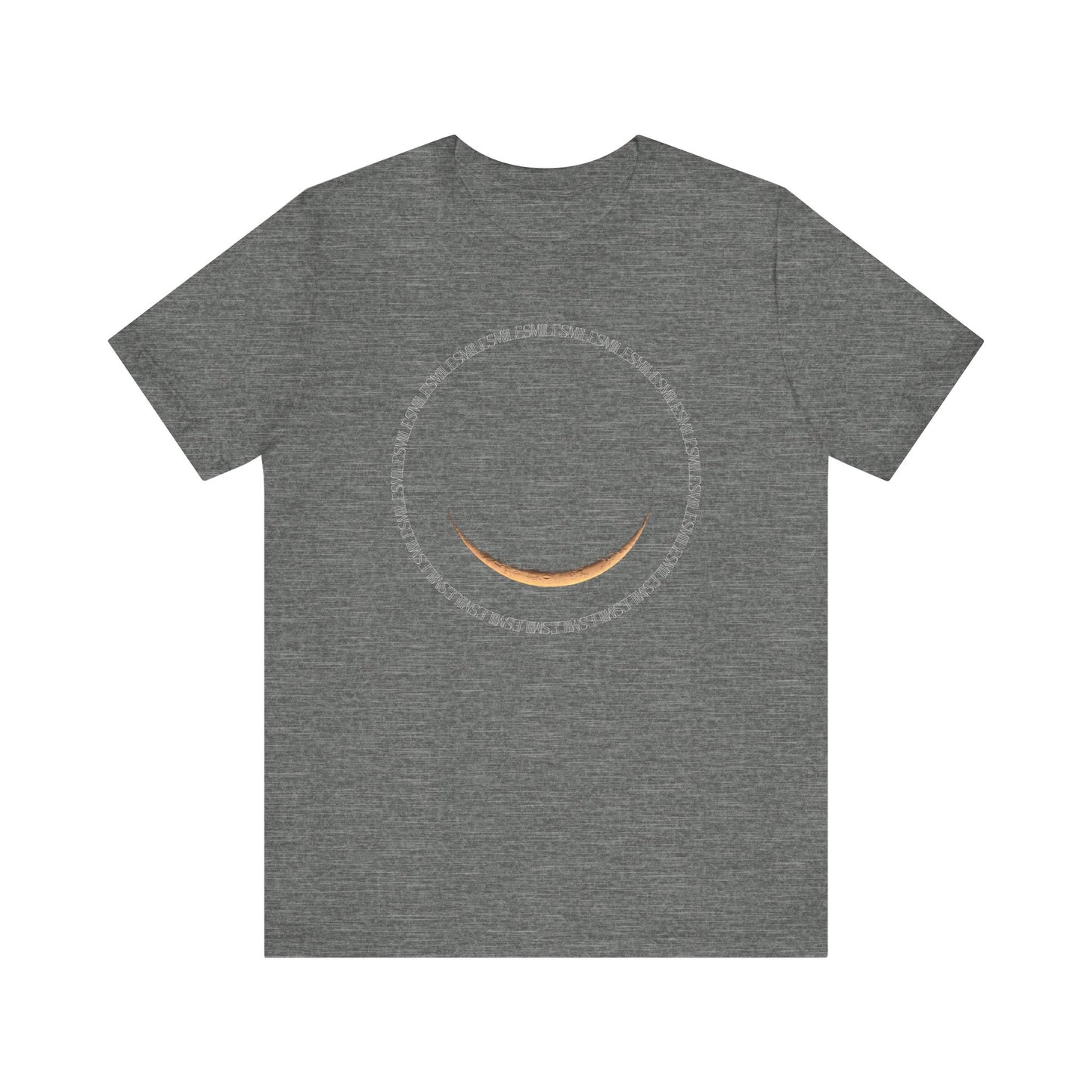 Smile Moon Unisex Jersey Tee | Comfortable Casual Wear, Everyday T-Shirt, Gift for Friends, Fun Summer Top, Cheerful Mood Shirt