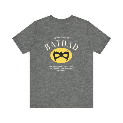 Funny Batdad T-Shirt, Hero Dad Shirt, Father's Day Gift, Unisex Tee, Geeky Dad Apparel, Coffee Lover Tee